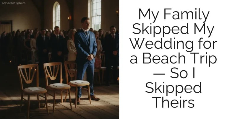 My Family Skipped My Wedding for a Beach Trip — So I Skipped Theirs