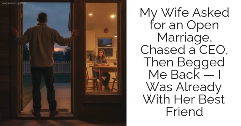 My Wife Asked for an Open Marriage, Chased a CEO, Then Begged Me Back — I Was Already With Her Best Friend