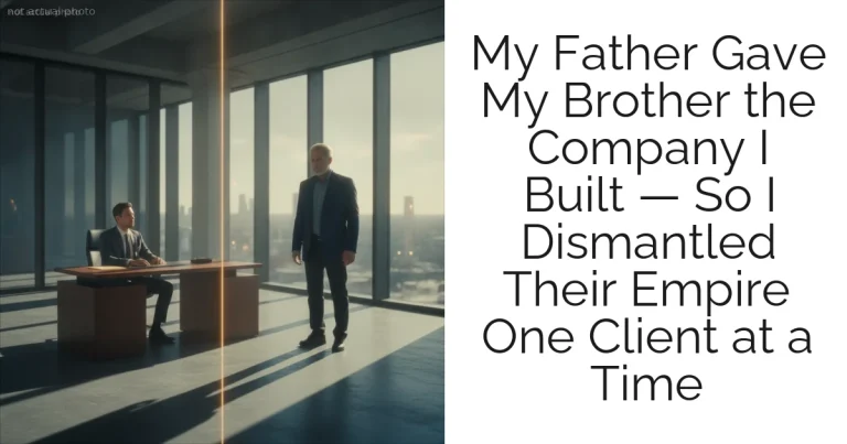 My Father Gave My Brother the Company I Built — So I Dismantled Their Empire One Client at a Time