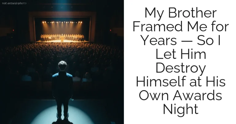 My Brother Framed Me for Years — So I Let Him Destroy Himself at His Own Awards Night