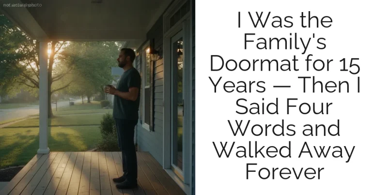 I Was the Family's Doormat for 15 Years — Then I Said Four Words and Walked Away Forever