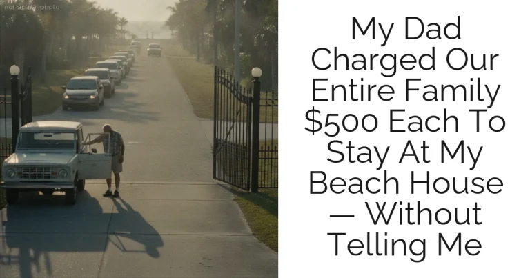 My Dad Charged Our Entire Family $500 Each To Stay At My Beach House — Without Telling Me