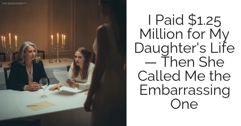 I Paid $1.25 Million for My Daughter's Life — Then She Called Me the Embarrassing One