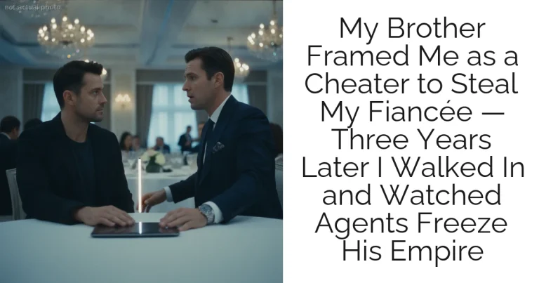 My Brother Framed Me as a Cheater to Steal My Fiancée — Three Years Later I Walked In and Watched Agents Freeze His Empire