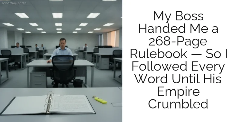 My Boss Handed Me a 268-Page Rulebook — So I Followed Every Word Until His Empire Crumbled
