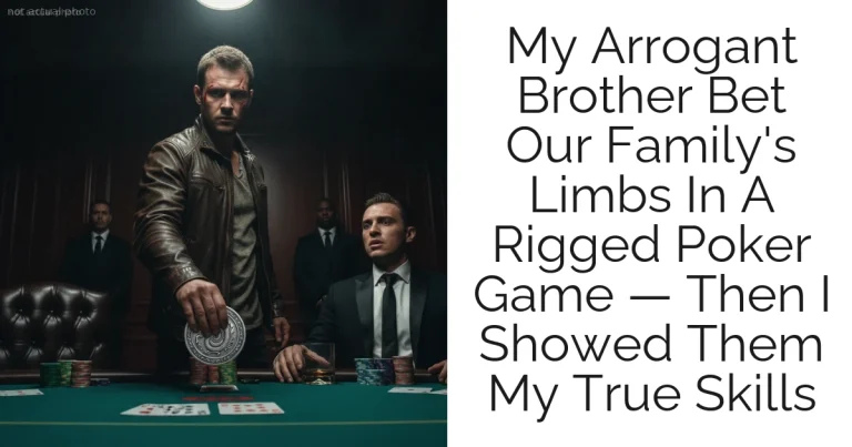 My Arrogant Brother Bet Our Family's Limbs In A Rigged Poker Game — Then I Showed Them My True Skills