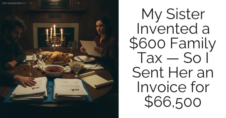 My Sister Invented a $600 Family Tax — So I Sent Her an Invoice for $66,500