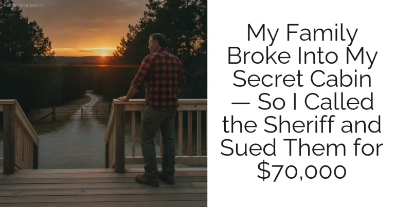 My Family Broke Into My Secret Cabin — So I Called the Sheriff and Sued Them for $70,000