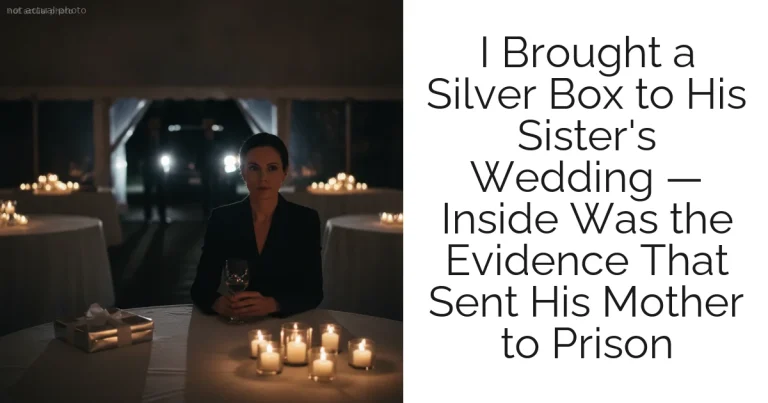 I Brought a Silver Box to His Sister's Wedding — Inside Was the Evidence That Sent His Mother to Prison