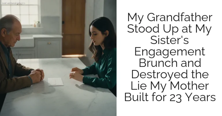 My Grandfather Stood Up at My Sister's Engagement Brunch and Destroyed the Lie My Mother Built for 23 Years