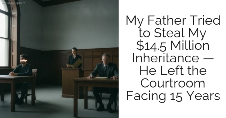 My Father Tried to Steal My $14.5 Million Inheritance — He Left the Courtroom Facing 15 Years