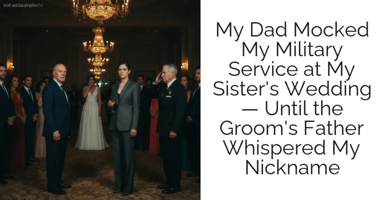My Dad Mocked My Military Service at My Sister's Wedding — Until the Groom's Father Whispered My Nickname