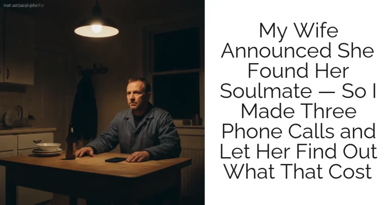 My Wife Announced She Found Her Soulmate — So I Made Three Phone Calls and Let Her Find Out What That Cost