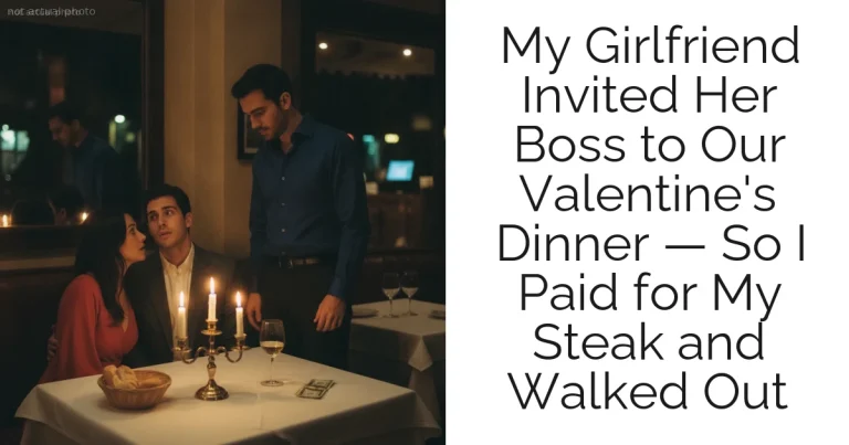 My Girlfriend Invited Her Boss to Our Valentine's Dinner — So I Paid for My Steak and Walked Out