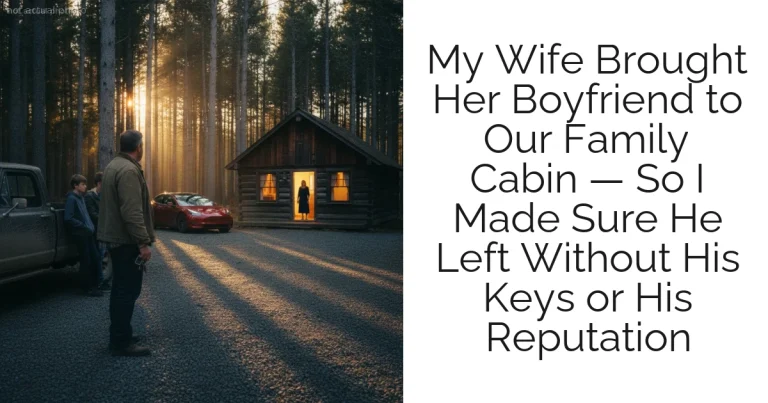 My Wife Brought Her Boyfriend to Our Family Cabin — So I Made Sure He Left Without His Keys or His Reputation