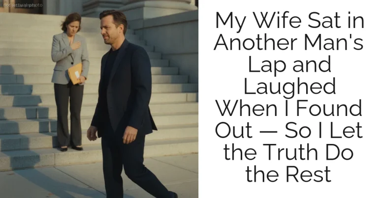 My Wife Sat in Another Man's Lap and Laughed When I Found Out — So I Let the Truth Do the Rest
