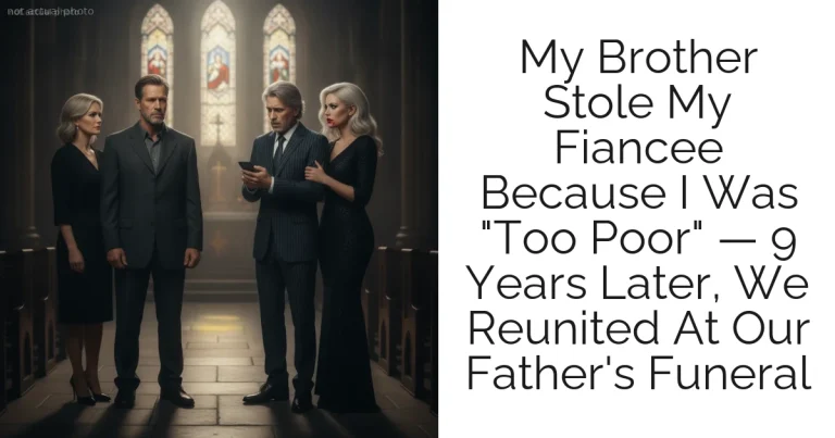 My Brother Stole My Fiancee Because I Was "Too Poor" — 9 Years Later, We Reunited At Our Father's Funeral