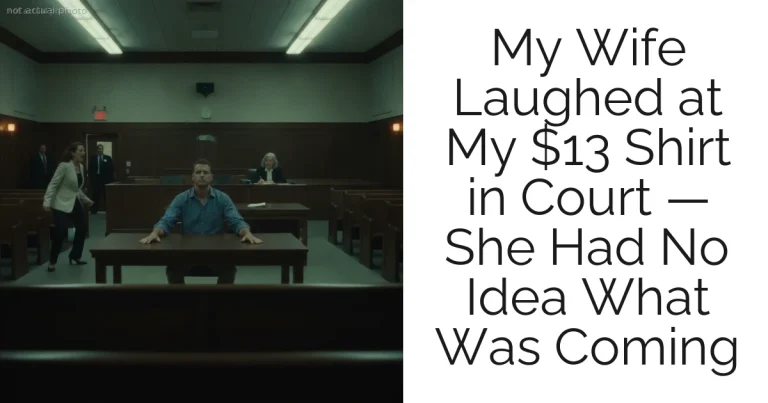 My Wife Laughed at My $13 Shirt in Court — She Had No Idea What Was Coming