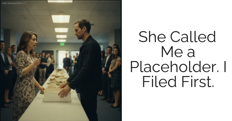 She Called Me a Placeholder. I Filed First.
