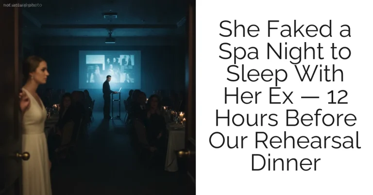 She Faked a Spa Night to Sleep With Her Ex — 12 Hours Before Our Rehearsal Dinner