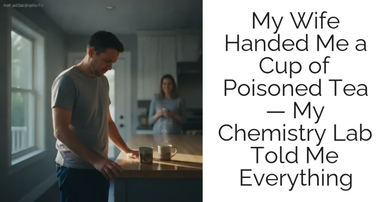 My Wife Handed Me a Cup of Poisoned Tea — My Chemistry Lab Told Me Everything