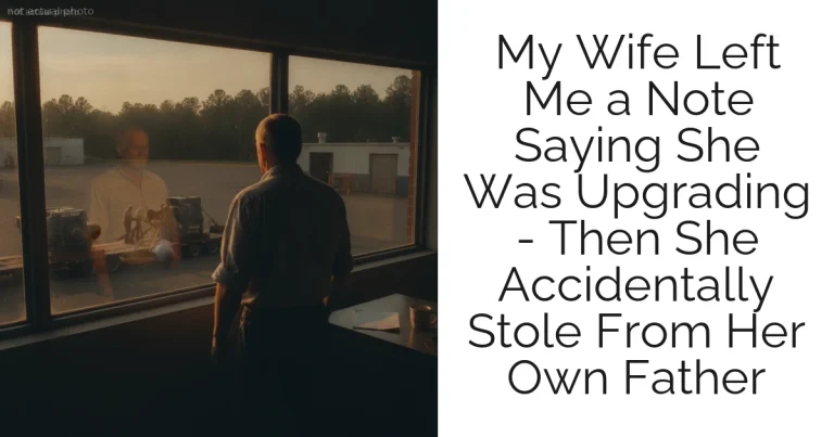 My Wife Left Me a Note Saying She Was Upgrading - Then She Accidentally Stole From Her Own Father