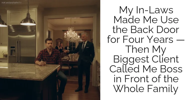 My In-Laws Made Me Use the Back Door for Four Years — Then My Biggest Client Called Me Boss in Front of the Whole Family