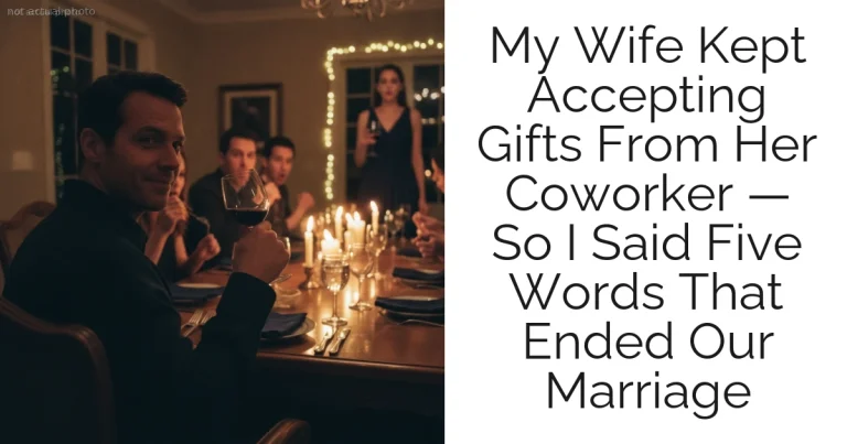 My Wife Kept Accepting Gifts From Her Coworker — So I Said Five Words That Ended Our Marriage