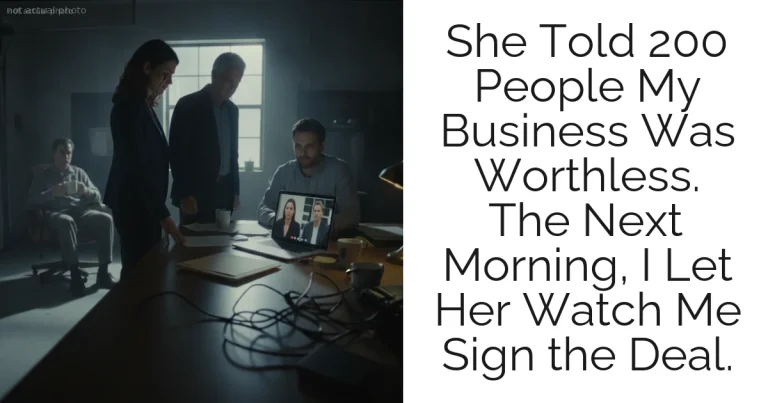 She Told 200 People My Business Was Worthless. The Next Morning, I Let Her Watch Me Sign the Deal.