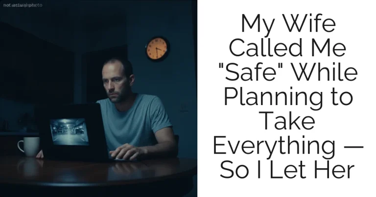My Wife Called Me "Safe" While Planning to Take Everything — So I Let Her