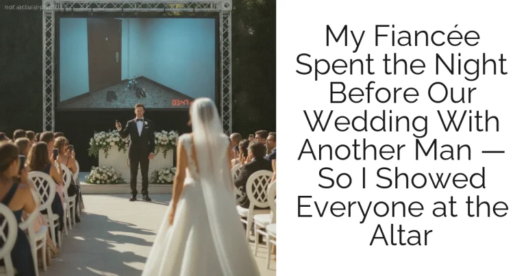 My Fiancée Spent the Night Before Our Wedding With Another Man — So I Showed Everyone at the Altar
