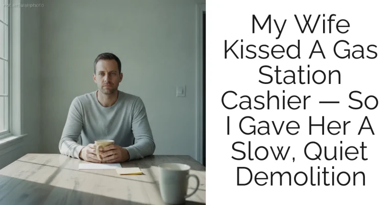 My Wife Kissed A Gas Station Cashier — So I Gave Her A Slow, Quiet Demolition