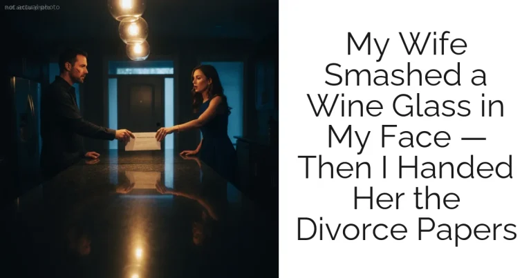 My Wife Smashed a Wine Glass in My Face — Then I Handed Her the Divorce Papers