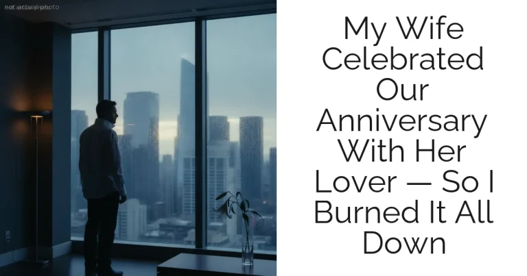 My Wife Celebrated Our Anniversary With Her Lover — So I Burned It All Down