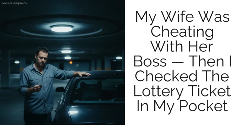 My Wife Was Cheating With Her Boss — Then I Checked The Lottery Ticket In My Pocket