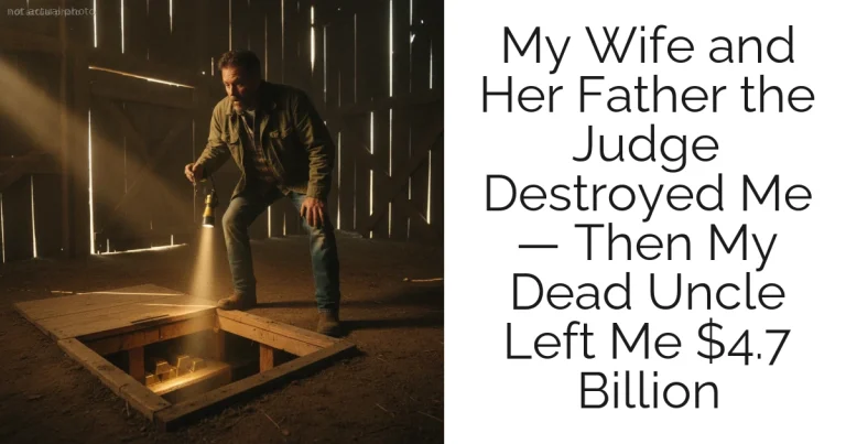 My Wife and Her Father the Judge Destroyed Me — Then My Dead Uncle Left Me $4.7 Billion