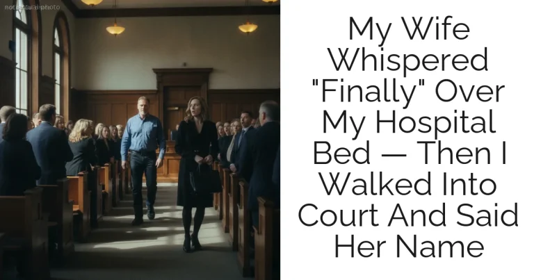 My Wife Whispered "Finally" Over My Hospital Bed — Then I Walked Into Court And Said Her Name