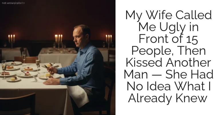 My Wife Called Me Ugly in Front of 15 People, Then Kissed Another Man — She Had No Idea What I Already Knew