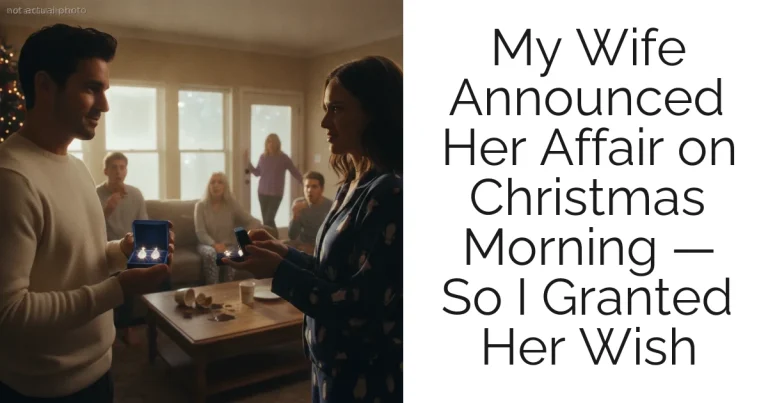 My Wife Announced Her Affair on Christmas Morning — So I Granted Her Wish