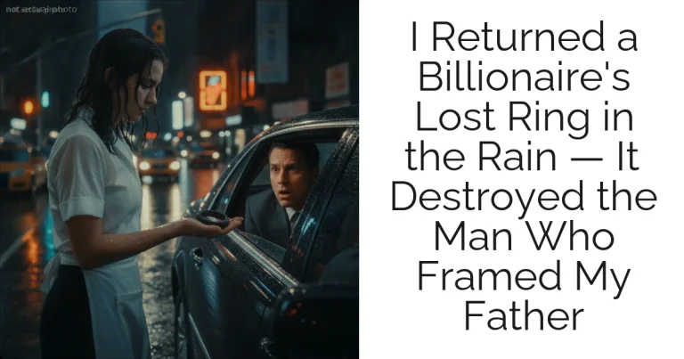 I Returned a Billionaire's Lost Ring in the Rain — It Destroyed the Man Who Framed My Father
