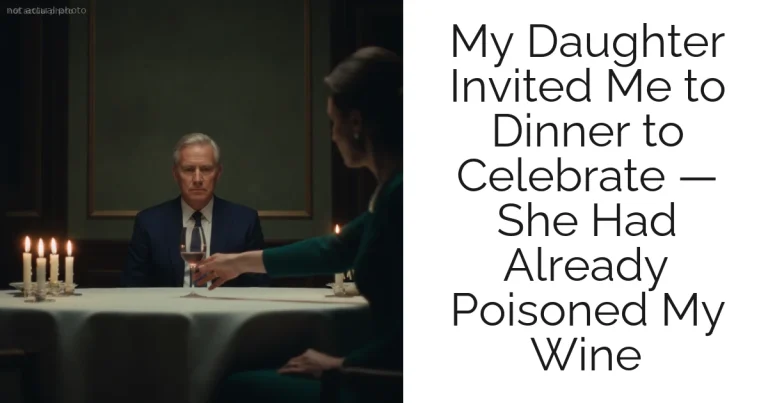 My Daughter Invited Me to Dinner to Celebrate — She Had Already Poisoned My Wine