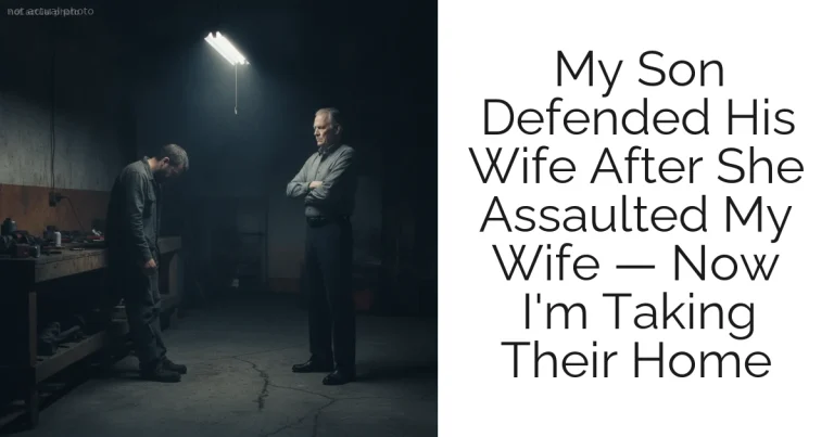 My Son Defended His Wife After She Assaulted My Wife — Now I'm Taking Their Home