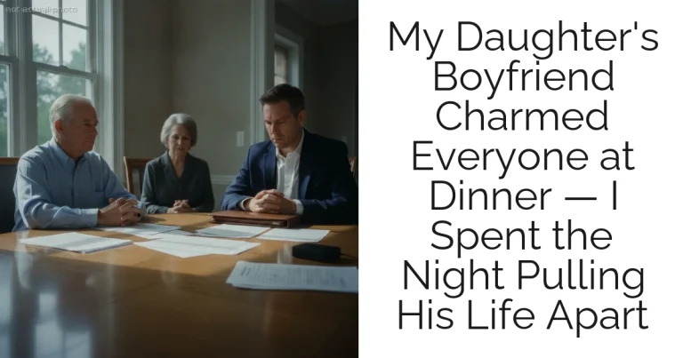 My Daughter's Boyfriend Charmed Everyone at Dinner — I Spent the Night Pulling His Life Apart