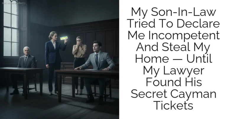 My Son-In-Law Tried To Declare Me Incompetent And Steal My Home — Until My Lawyer Found His Secret Cayman Tickets