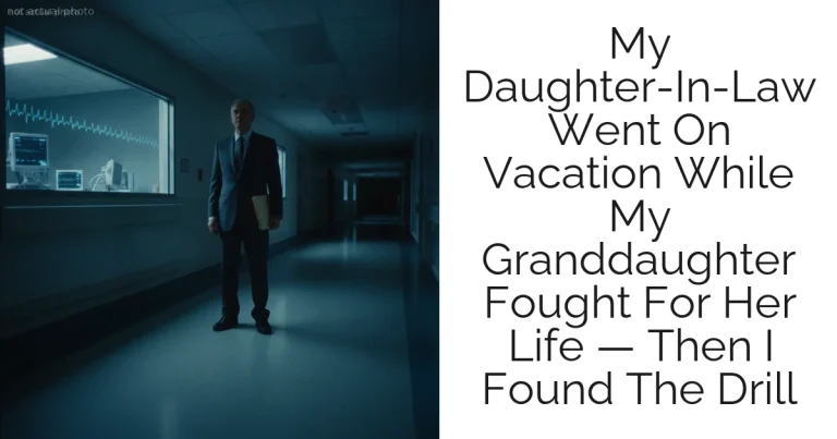 My Daughter-In-Law Went On Vacation While My Granddaughter Fought For Her Life — Then I Found The Drill