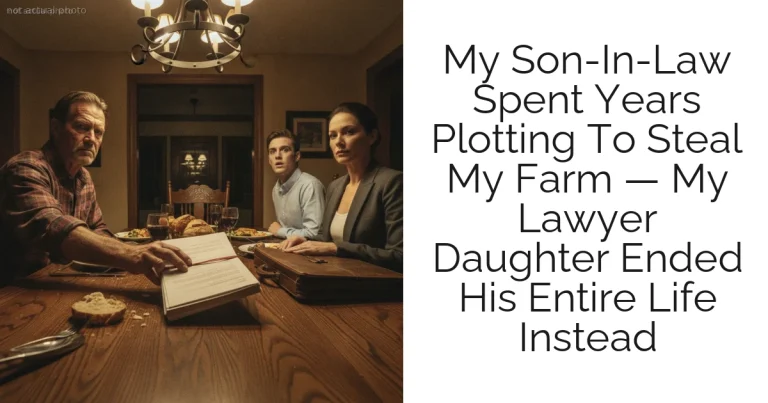 My Son-In-Law Spent Years Plotting To Steal My Farm — My Lawyer Daughter Ended His Entire Life Instead