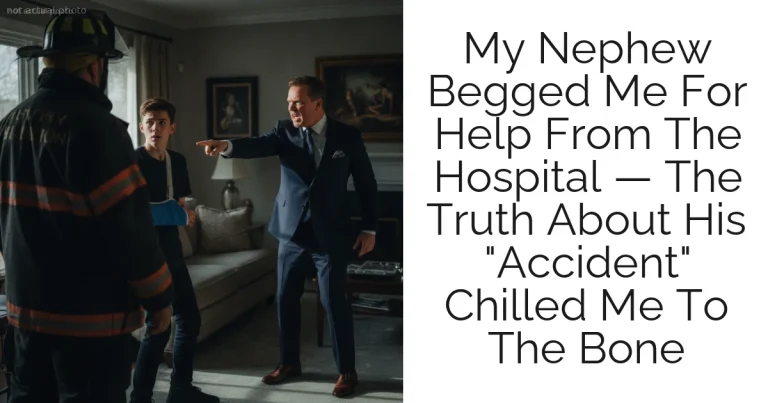 My Nephew Begged Me For Help From The Hospital — The Truth About His "Accident" Chilled Me To The Bone