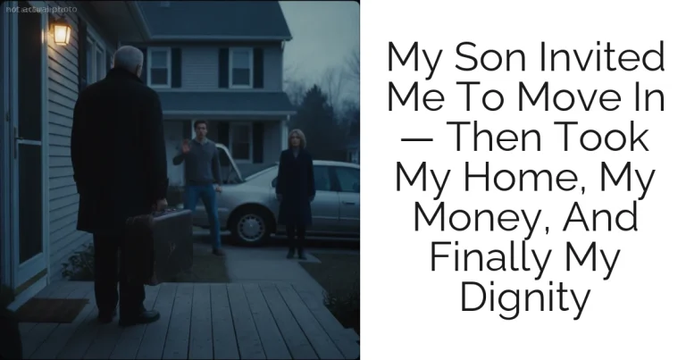 My Son Invited Me To Move In — Then Took My Home, My Money, And Finally My Dignity
