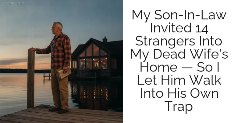 My Son-In-Law Invited 14 Strangers Into My Dead Wife's Home — So I Let Him Walk Into His Own Trap