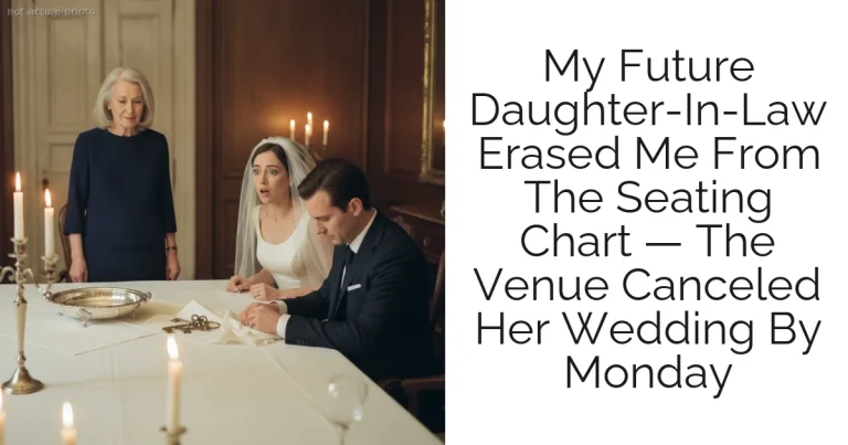 My Future Daughter-In-Law Erased Me From The Seating Chart — The Venue Canceled Her Wedding By Monday